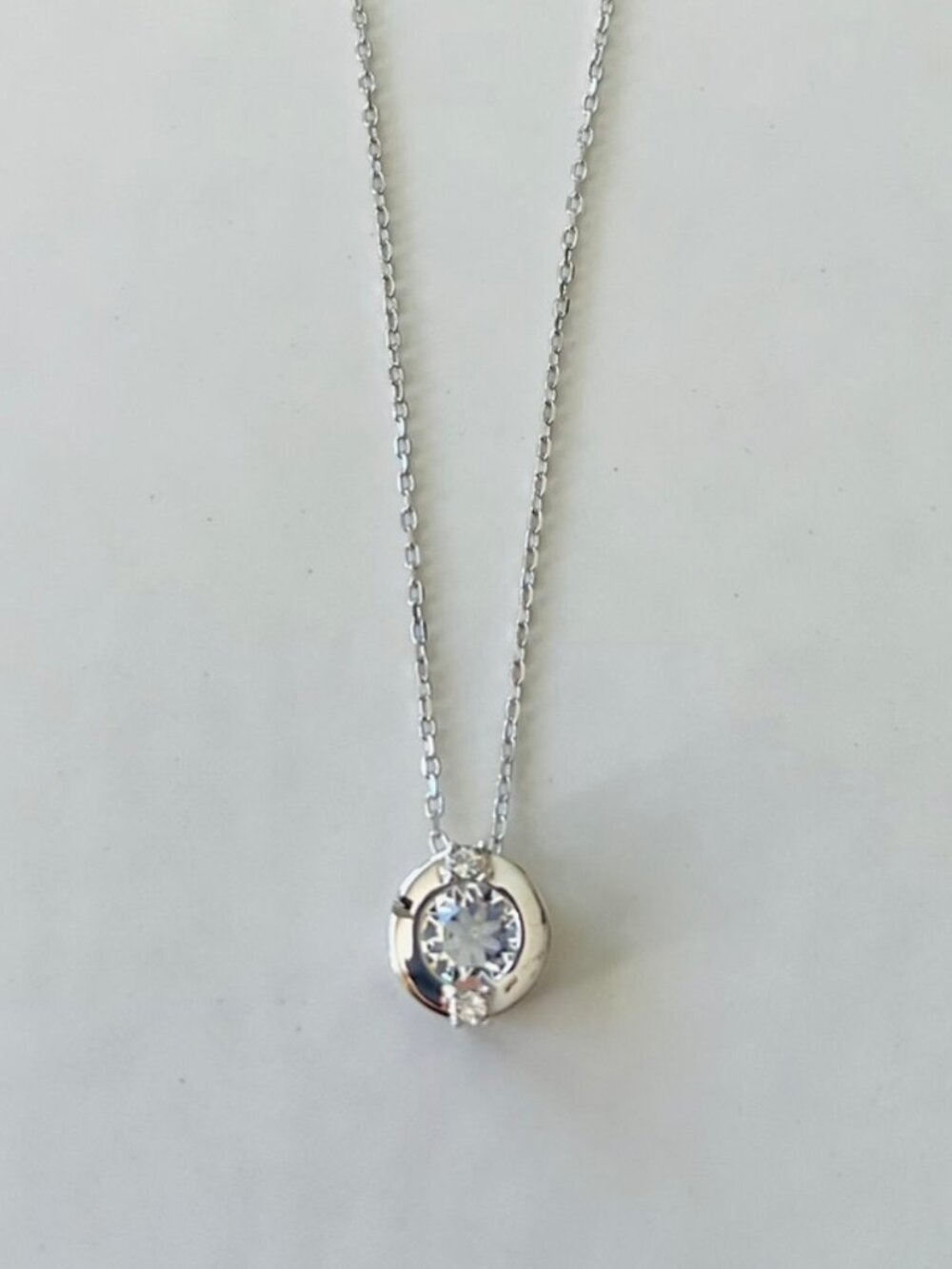 925 Sterling Silver Austrian Crystal Pendant Necklace NWT
